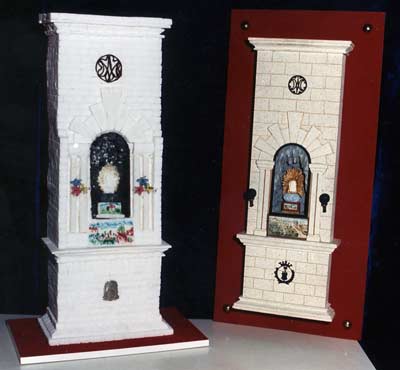 Retablo de la Virgen de la Cueva Santa hecho con terrones de az&uacute;car